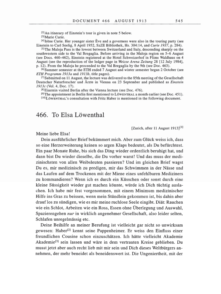 Volume 5: The Swiss Years: Correspondence, 1902-1914 page 545