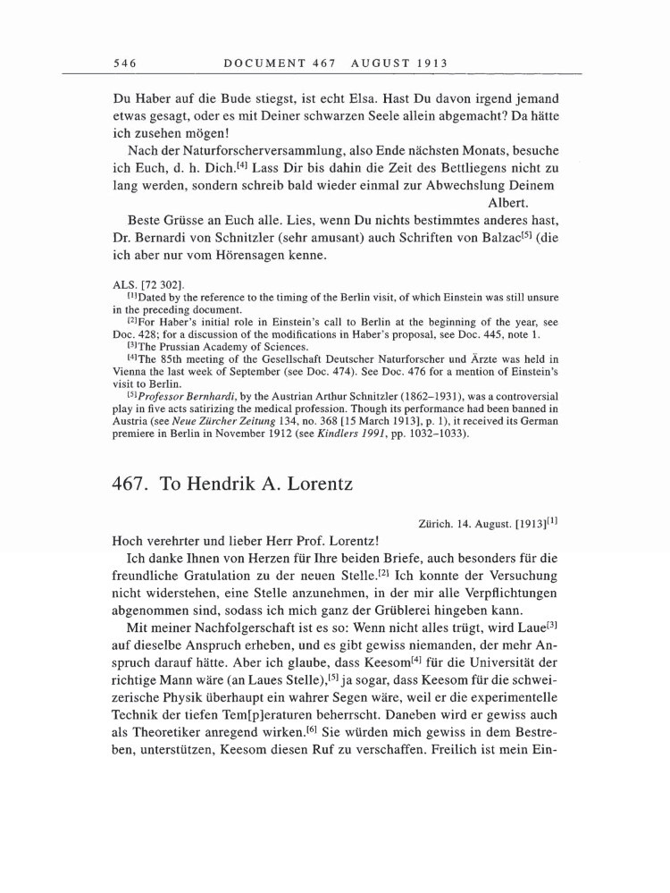 Volume 5: The Swiss Years: Correspondence, 1902-1914 page 546