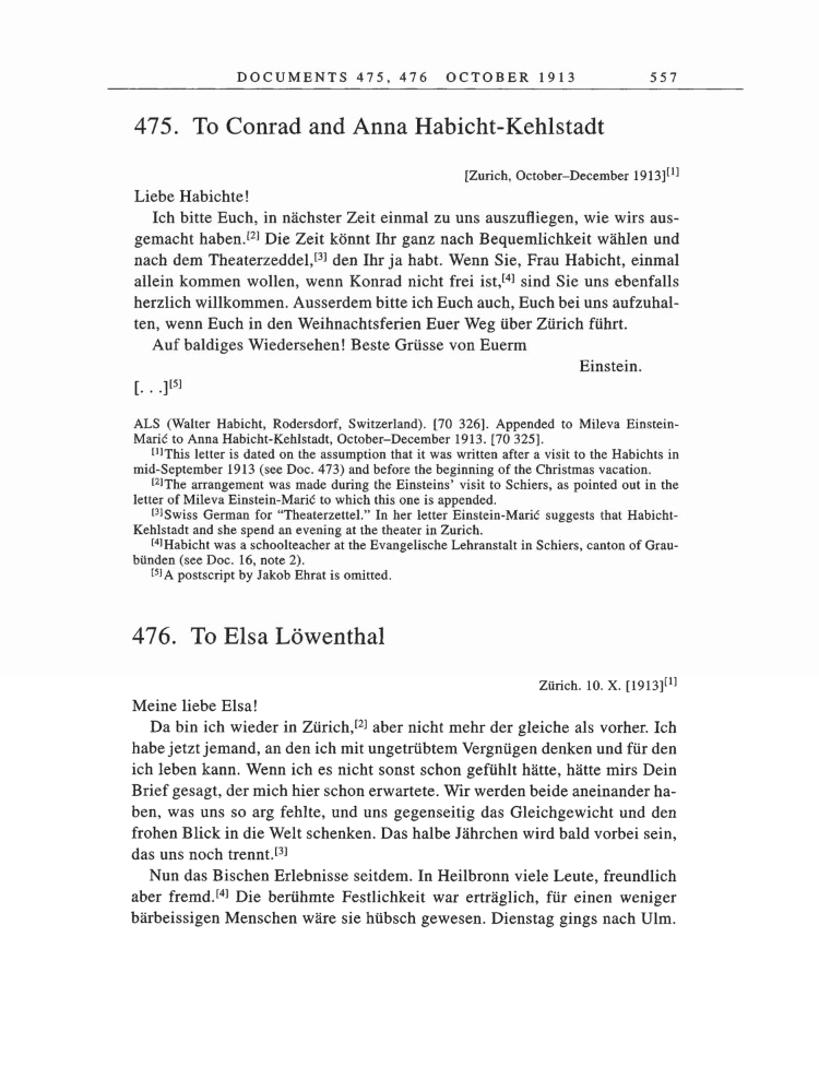 Volume 5: The Swiss Years: Correspondence, 1902-1914 page 557