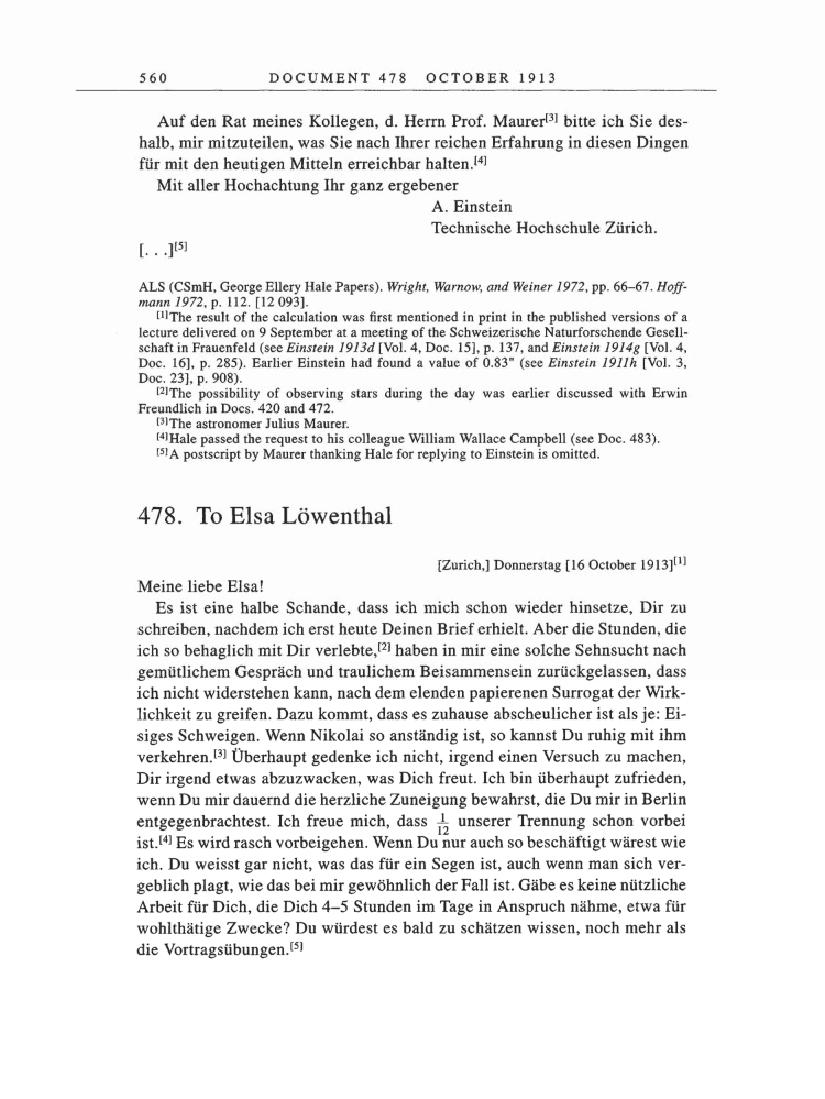 Volume 5: The Swiss Years: Correspondence, 1902-1914 page 560