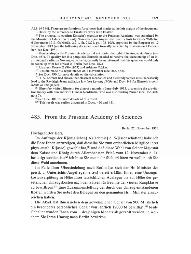Volume 5: The Swiss Years: Correspondence, 1902-1914 page 569