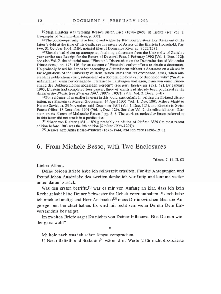 Volume 5: The Swiss Years: Correspondence, 1902-1914 page 12