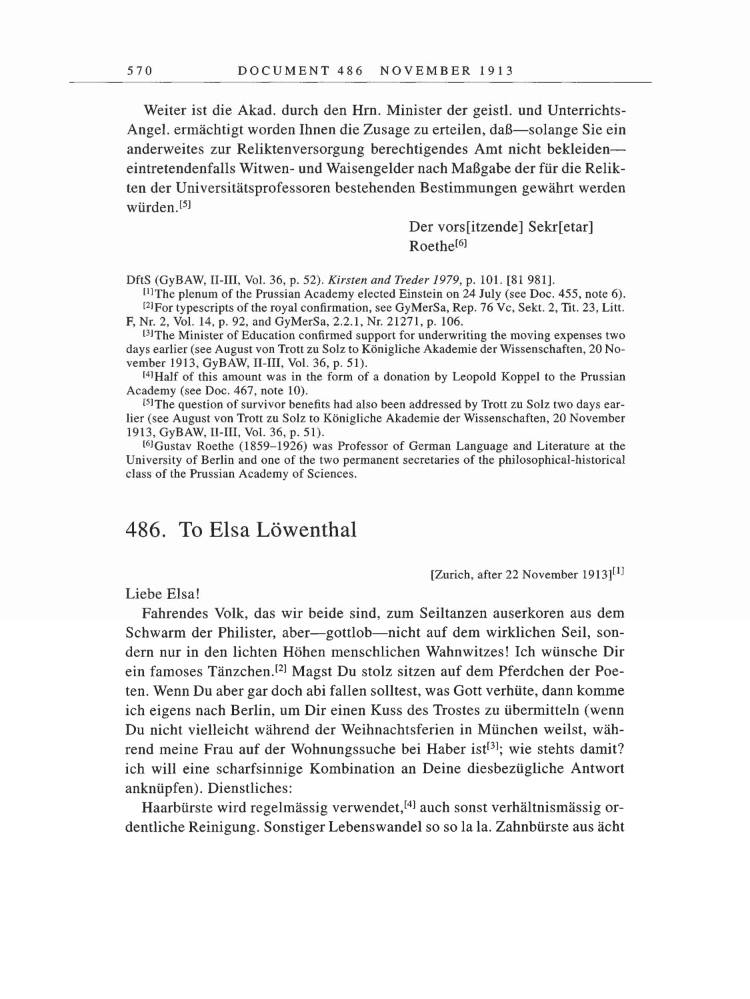 Volume 5: The Swiss Years: Correspondence, 1902-1914 page 570