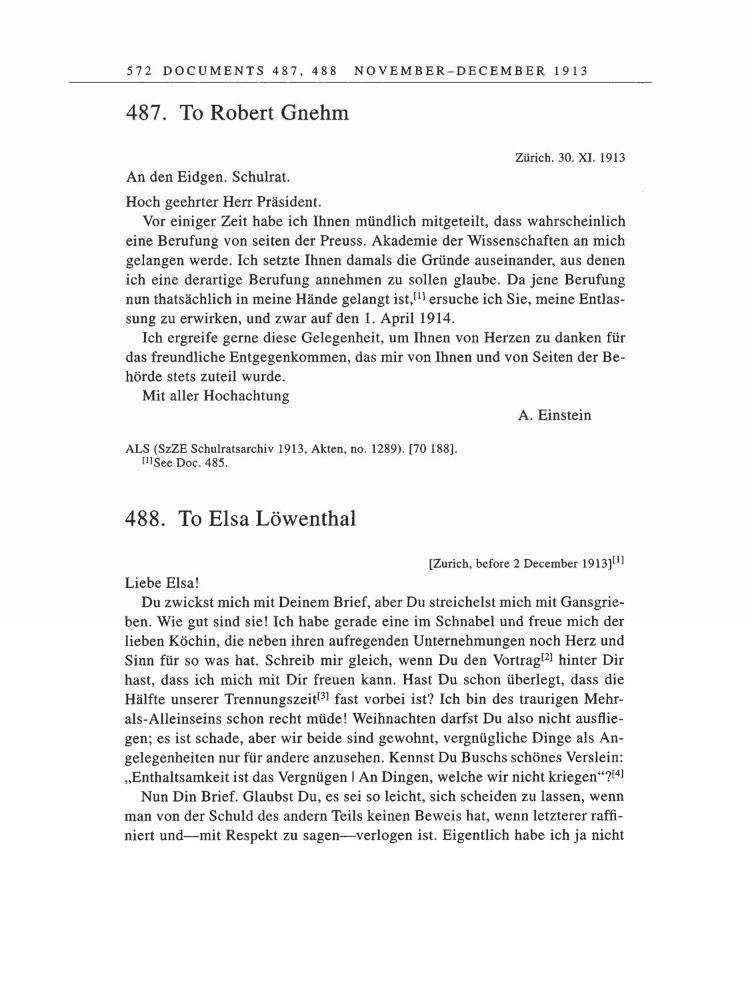 Volume 5: The Swiss Years: Correspondence, 1902-1914 page 572