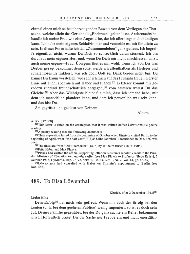 Volume 5: The Swiss Years: Correspondence, 1902-1914 page 573