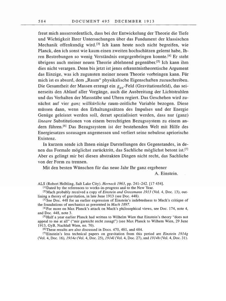 Volume 5: The Swiss Years: Correspondence, 1902-1914 page 584