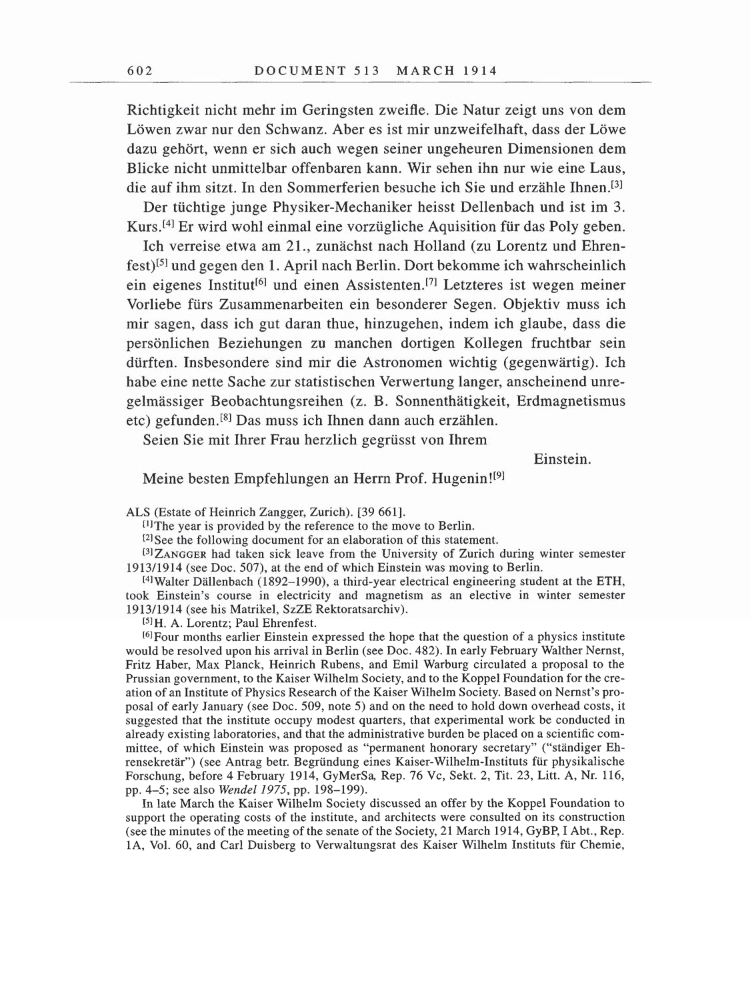 Volume 5: The Swiss Years: Correspondence, 1902-1914 page 602