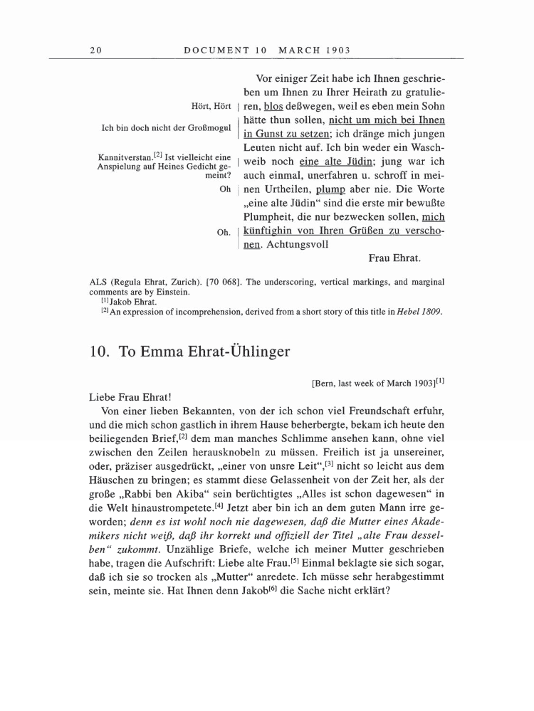 Volume 5: The Swiss Years: Correspondence, 1902-1914 page 20