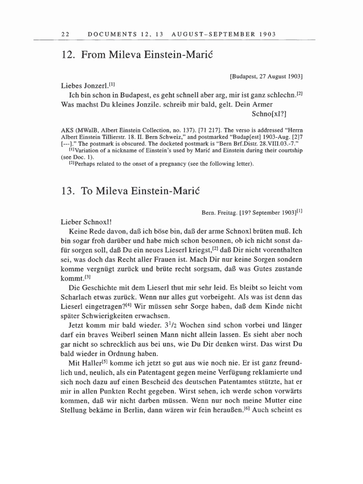 Volume 5: The Swiss Years: Correspondence, 1902-1914 page 22