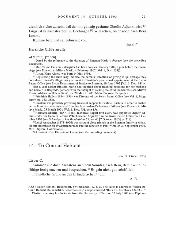Volume 5: The Swiss Years: Correspondence, 1902-1914 page 23