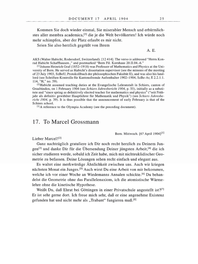 Volume 5: The Swiss Years: Correspondence, 1902-1914 page 25
