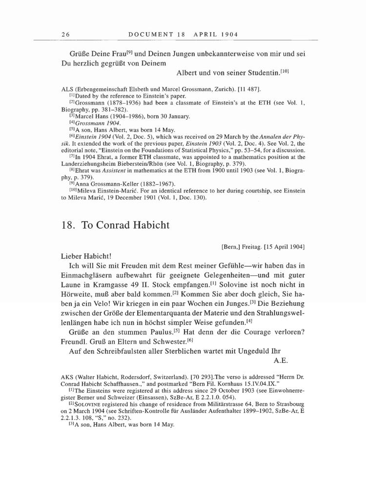 Volume 5: The Swiss Years: Correspondence, 1902-1914 page 26