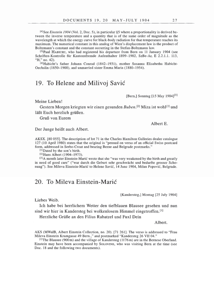 Volume 5: The Swiss Years: Correspondence, 1902-1914 page 27