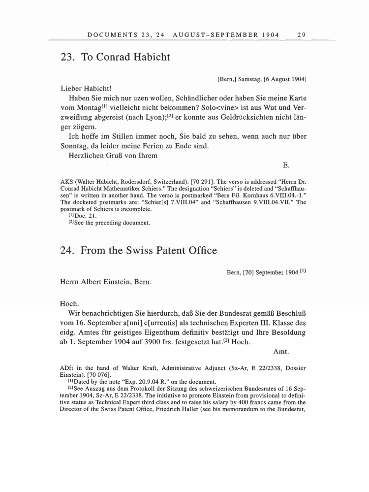 Volume 5: The Swiss Years: Correspondence, 1902-1914 page 29