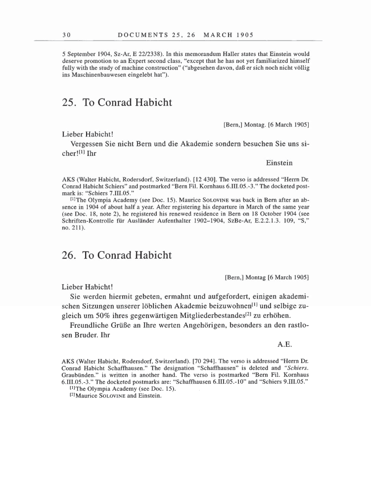 Volume 5: The Swiss Years: Correspondence, 1902-1914 page 30