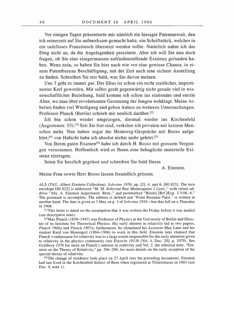 Volume 5: The Swiss Years: Correspondence, 1902-1914 page 40