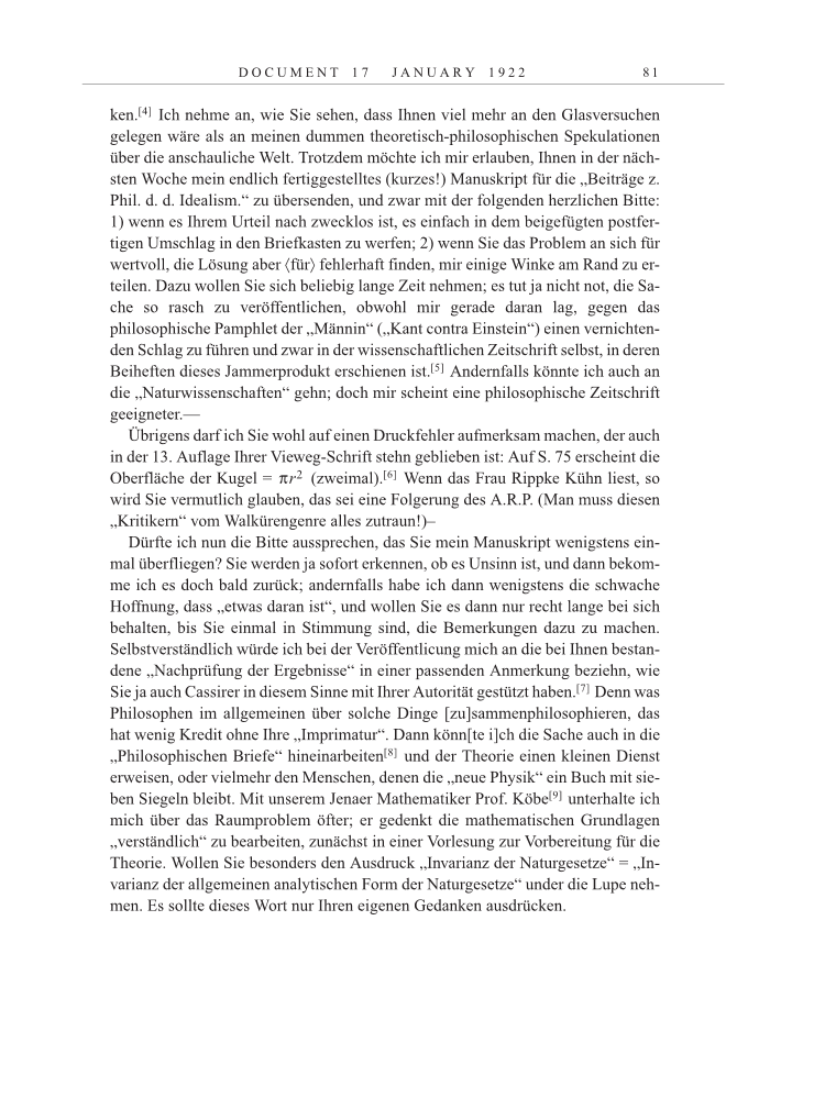 Volume 13: The Berlin Years: Writings & Correspondence January 1922-March 1923 page 81