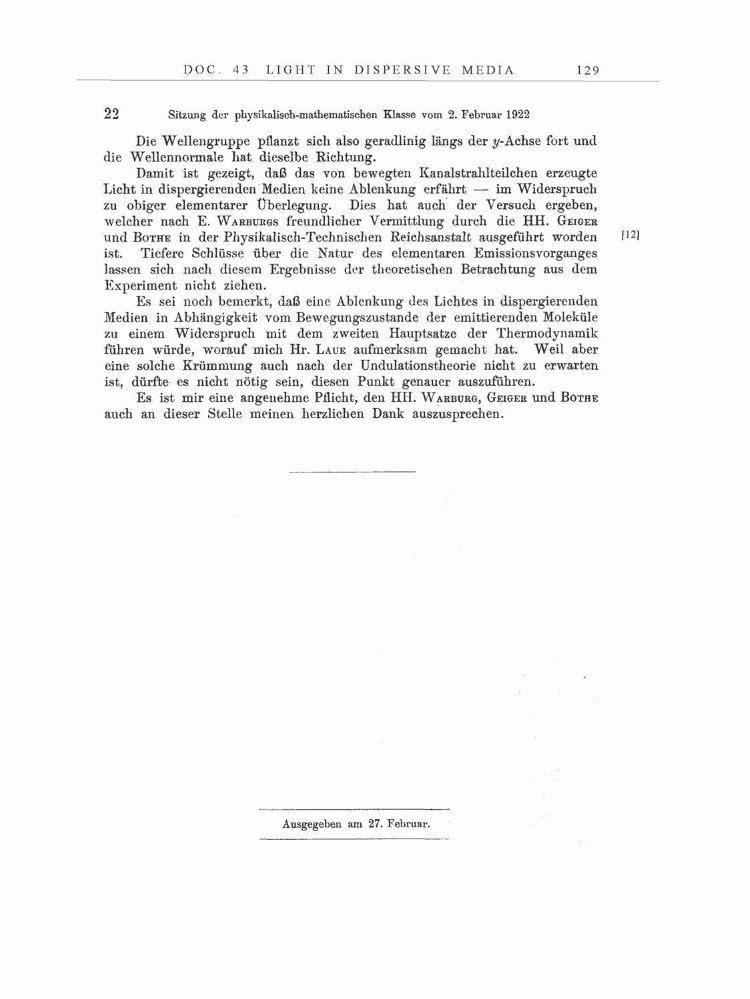 Volume 13: The Berlin Years: Writings & Correspondence January 1922-March 1923 page 129