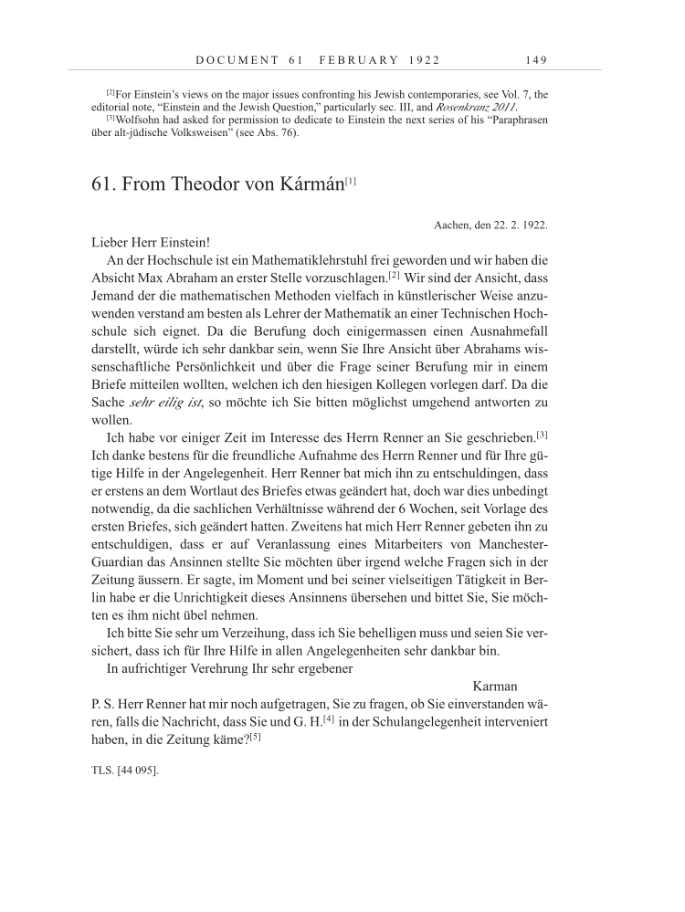 Volume 13: The Berlin Years: Writings & Correspondence January 1922-March 1923 page 149