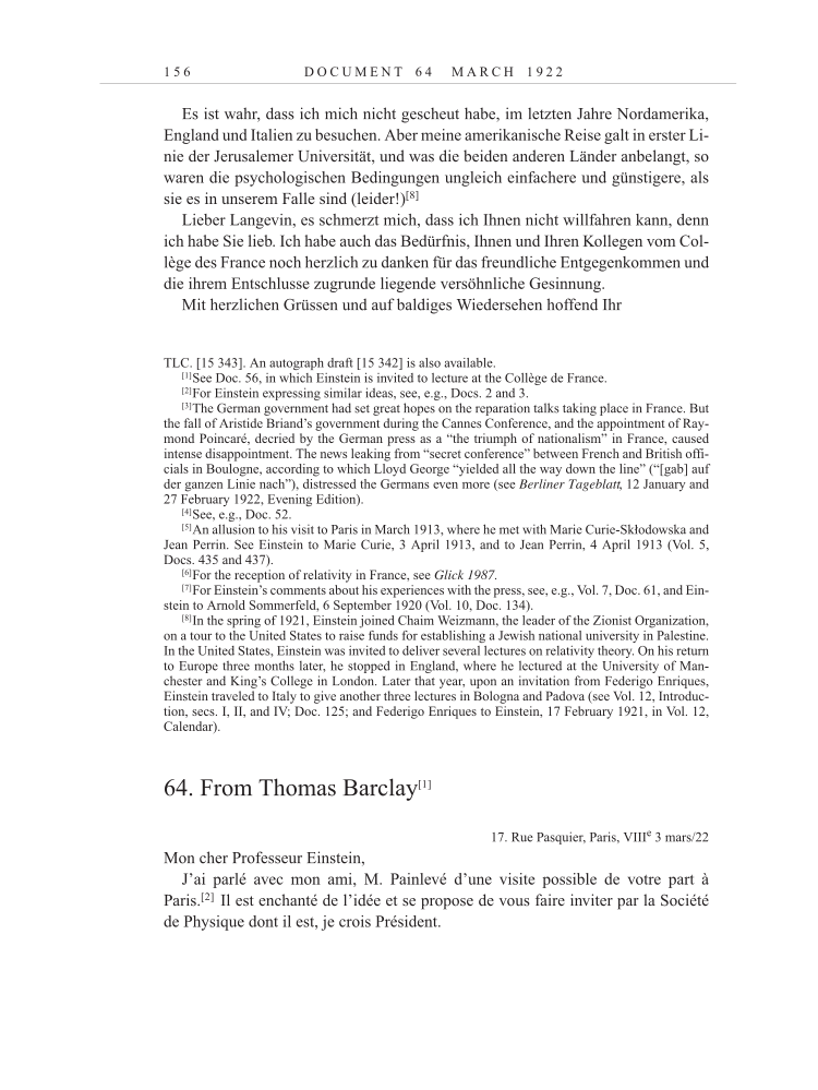 Volume 13: The Berlin Years: Writings & Correspondence January 1922-March 1923 page 156