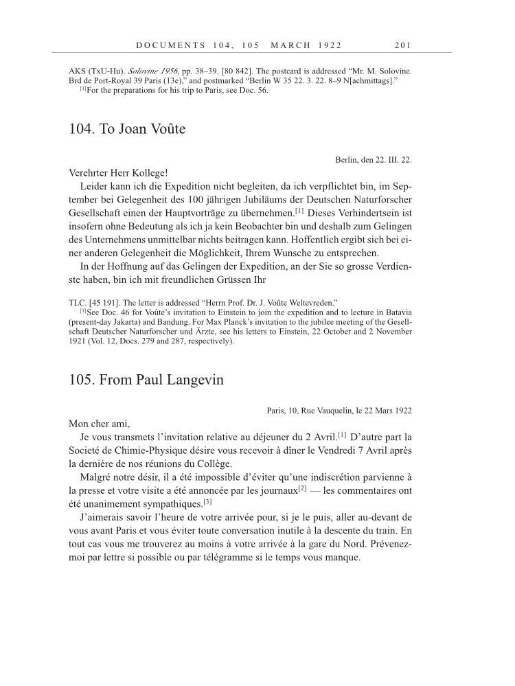 Volume 13: The Berlin Years: Writings & Correspondence January 1922-March 1923 page 201