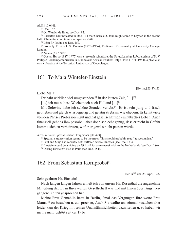 Volume 13: The Berlin Years: Writings & Correspondence January 1922-March 1923 page 278