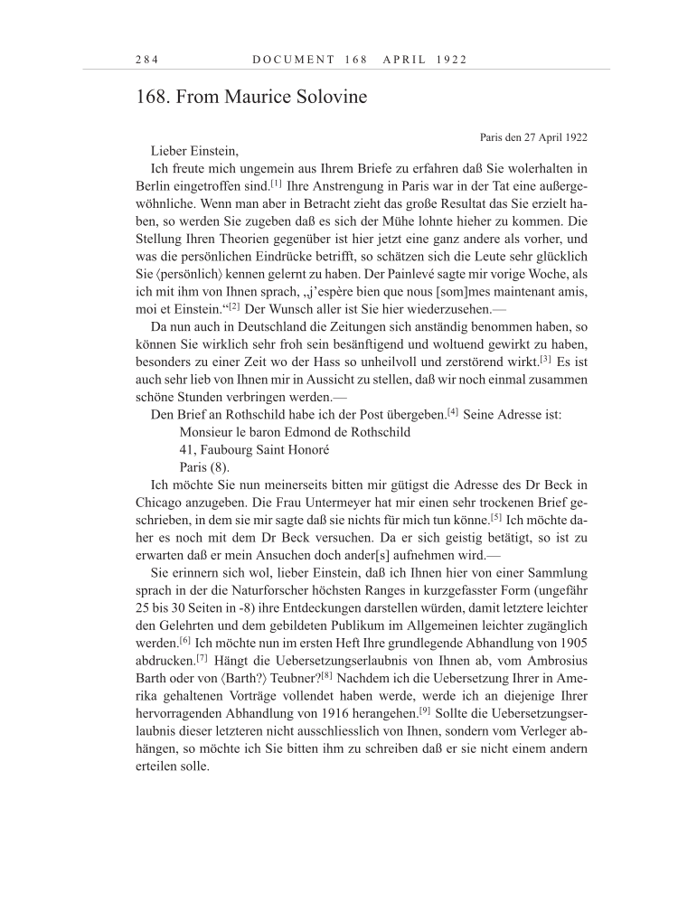 Volume 13: The Berlin Years: Writings & Correspondence January 1922-March 1923 page 284
