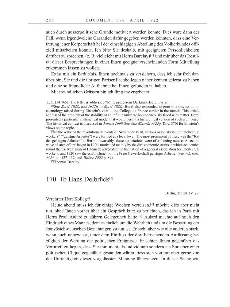 Volume 13: The Berlin Years: Writings & Correspondence January 1922-March 1923 page 286