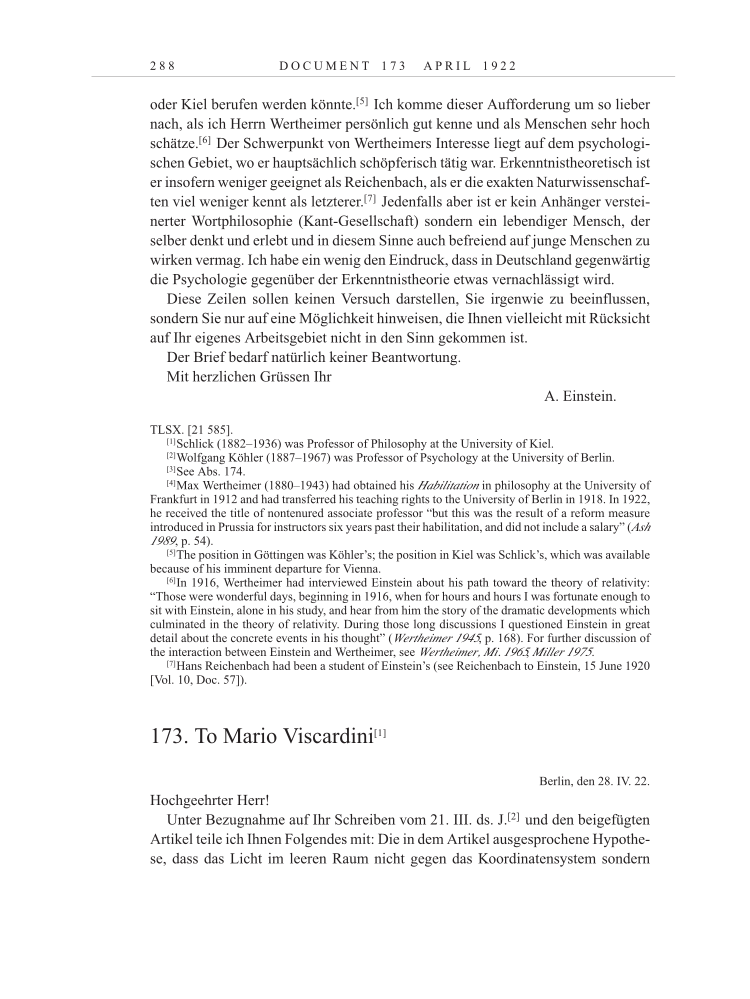 Volume 13: The Berlin Years: Writings & Correspondence January 1922-March 1923 page 288