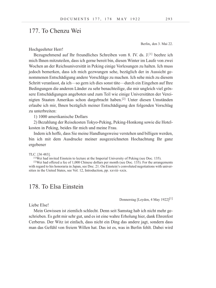 Volume 13: The Berlin Years: Writings & Correspondence January 1922-March 1923 page 293