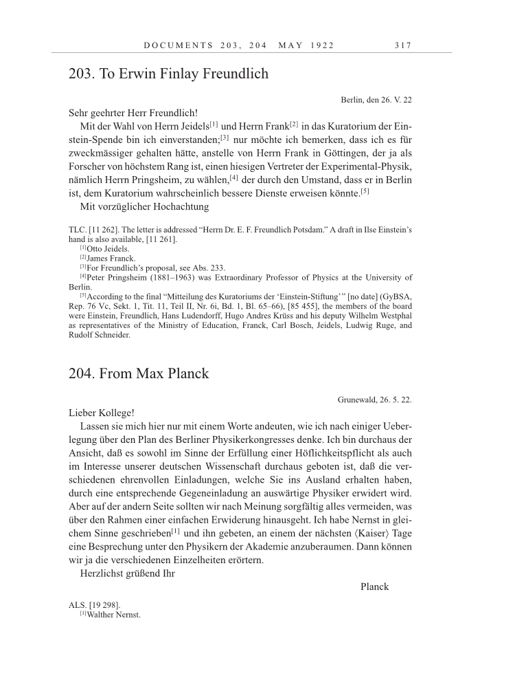 Volume 13: The Berlin Years: Writings & Correspondence January 1922-March 1923 page 317