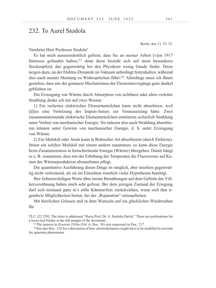 Volume 13: The Berlin Years: Writings & Correspondence January 1922-March 1923 page 361