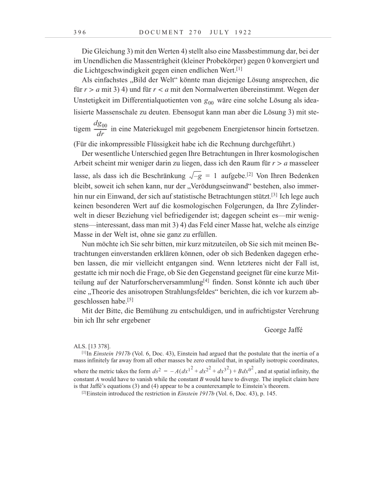 Volume 13: The Berlin Years: Writings & Correspondence January 1922-March 1923 page 396