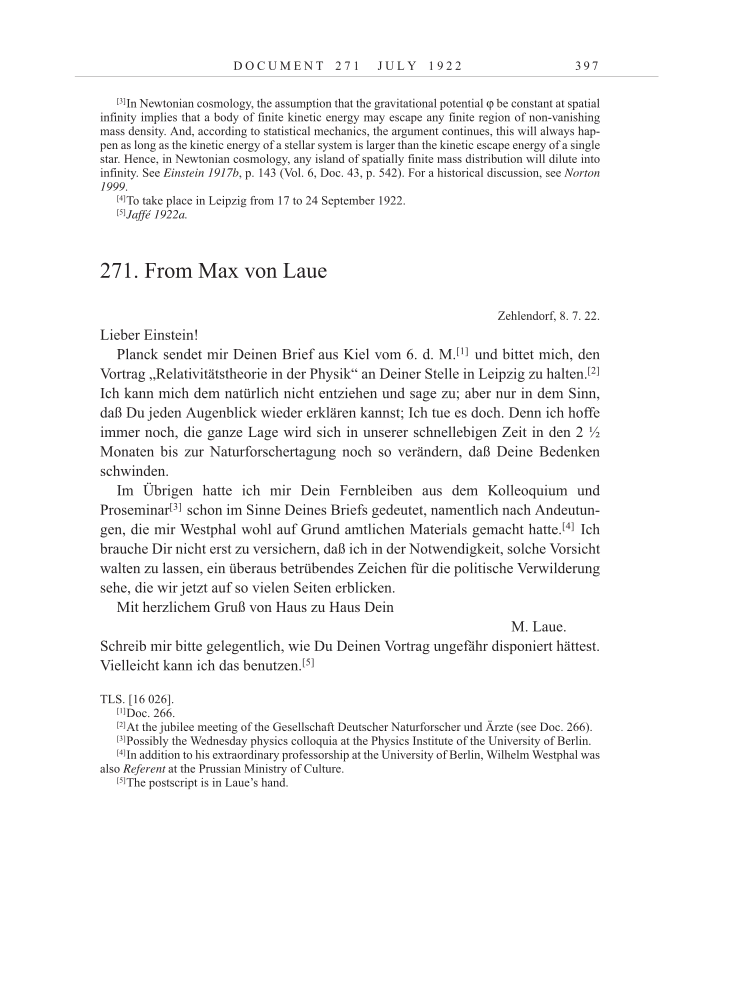 Volume 13: The Berlin Years: Writings & Correspondence January 1922-March 1923 page 397