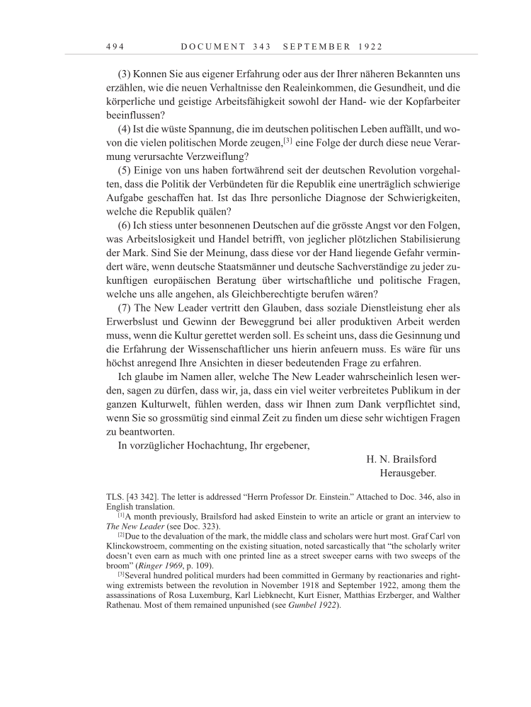 Volume 13: The Berlin Years: Writings & Correspondence January 1922-March 1923 page 494