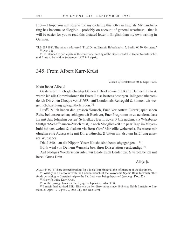 Volume 13: The Berlin Years: Writings & Correspondence January 1922-March 1923 page 496