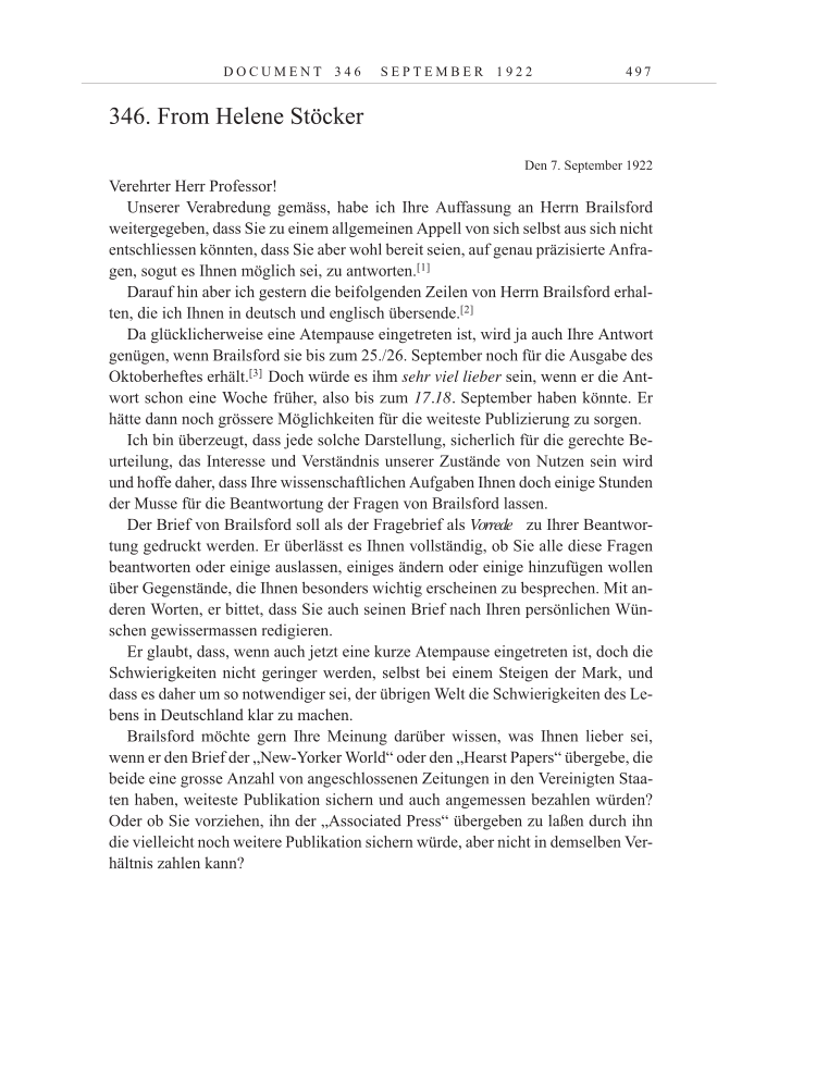 Volume 13: The Berlin Years: Writings & Correspondence January 1922-March 1923 page 497