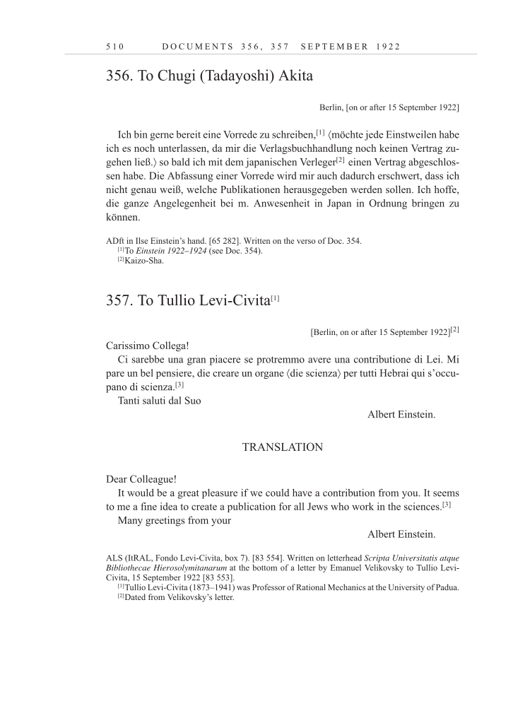 Volume 13: The Berlin Years: Writings & Correspondence January 1922-March 1923 page 510