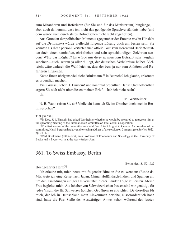 Volume 13: The Berlin Years: Writings & Correspondence January 1922-March 1923 page 514