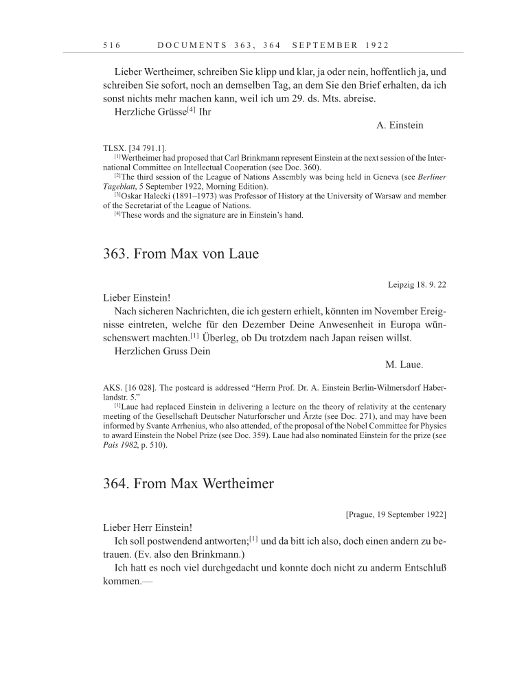 Volume 13: The Berlin Years: Writings & Correspondence January 1922-March 1923 page 516