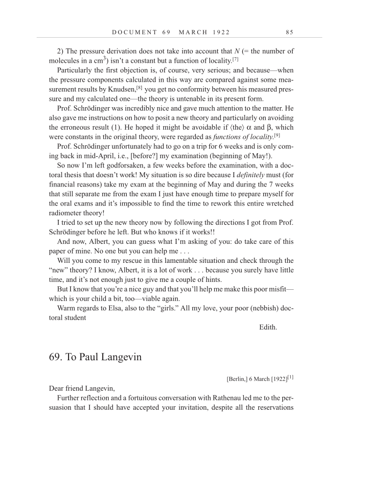 Volume 13: The Berlin Years: Writings & Correspondence January 1922-March 1923 (English translation supplement) page 85