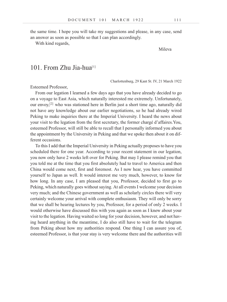 Volume 13: The Berlin Years: Writings & Correspondence January 1922-March 1923 (English translation supplement) page 111