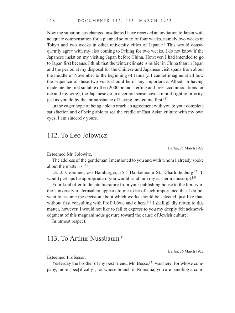 Volume 13: The Berlin Years: Writings & Correspondence January 1922-March 1923 (English translation supplement) page 118