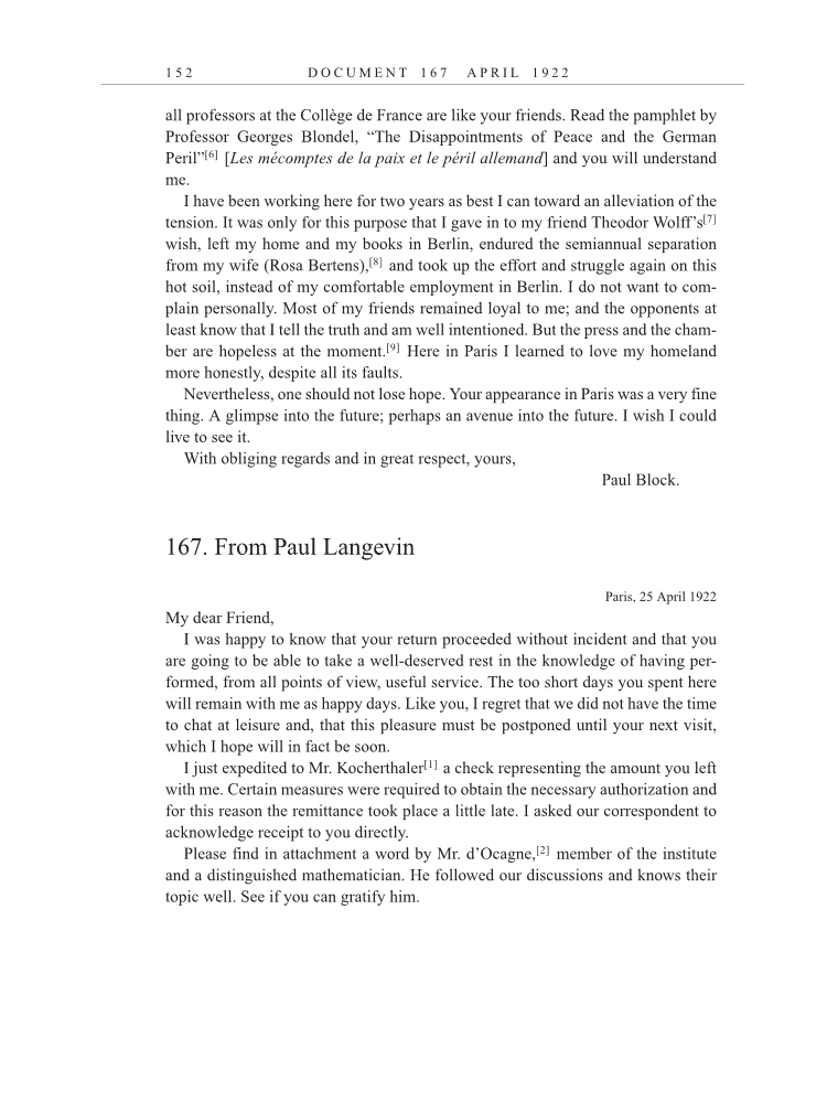 Volume 13: The Berlin Years: Writings & Correspondence January 1922-March 1923 (English translation supplement) page 152