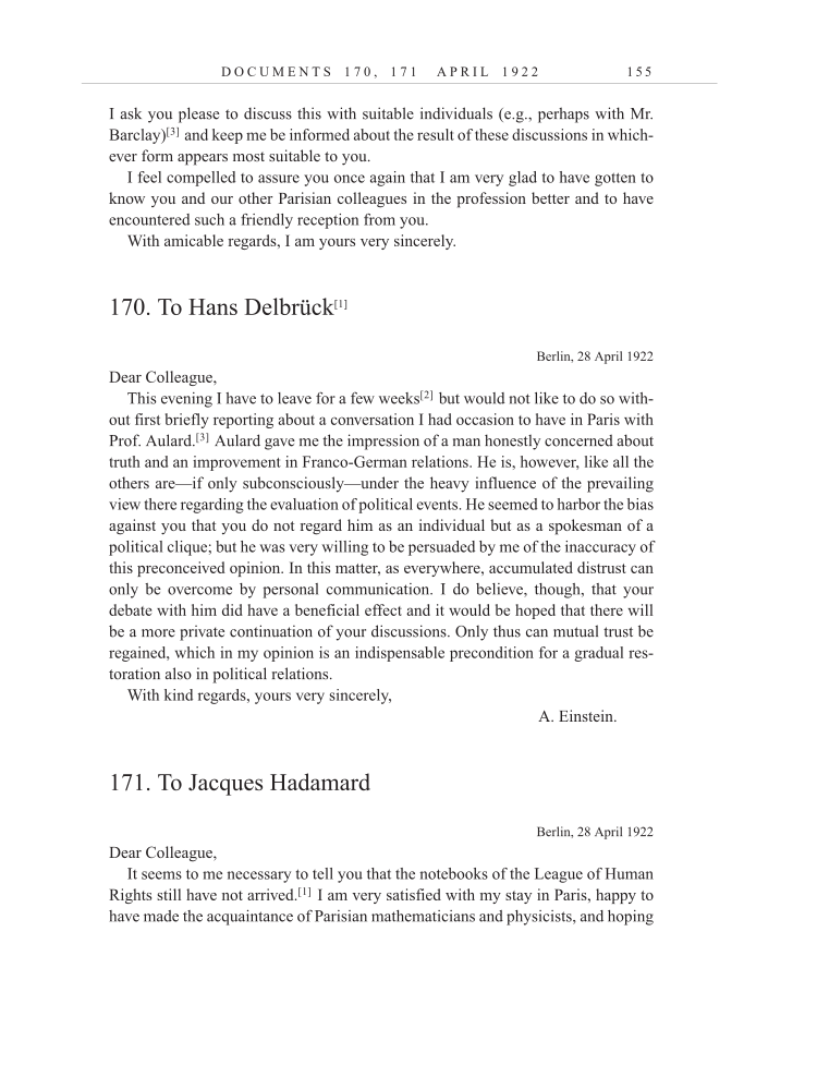 Volume 13: The Berlin Years: Writings & Correspondence January 1922-March 1923 (English translation supplement) page 155