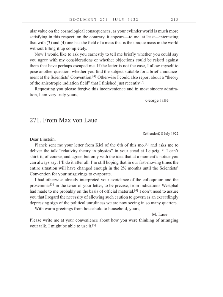 Volume 13: The Berlin Years: Writings & Correspondence January 1922-March 1923 (English translation supplement) page 215