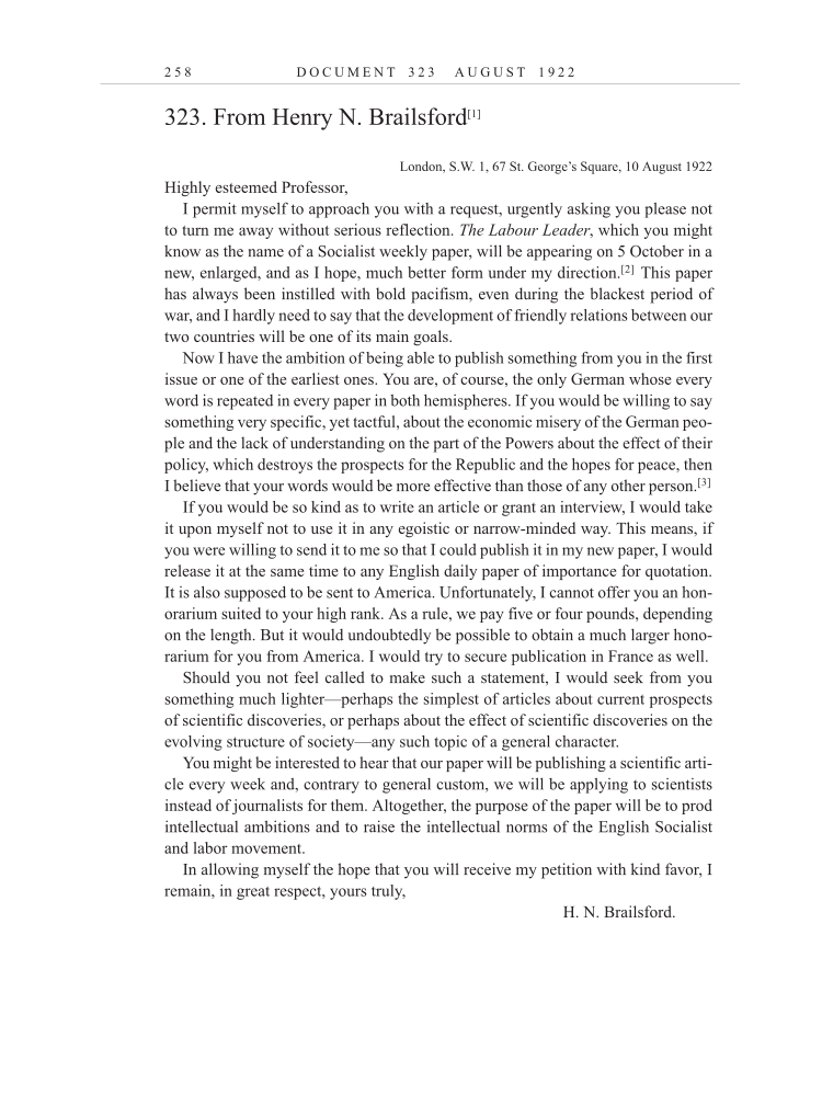 Volume 13: The Berlin Years: Writings & Correspondence January 1922-March 1923 (English translation supplement) page 258