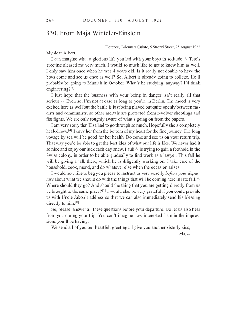 Volume 13: The Berlin Years: Writings & Correspondence January 1922-March 1923 (English translation supplement) page 264