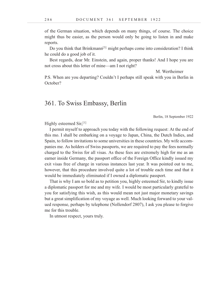 Volume 13: The Berlin Years: Writings & Correspondence January 1922-March 1923 (English translation supplement) page 286