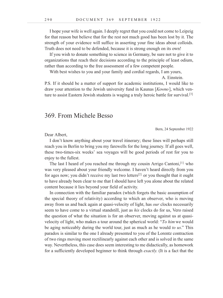 Volume 13: The Berlin Years: Writings & Correspondence January 1922-March 1923 (English translation supplement) page 290